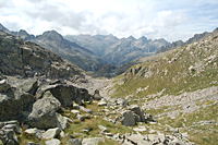 View from the Port de Colomers towards Ventosa Hut